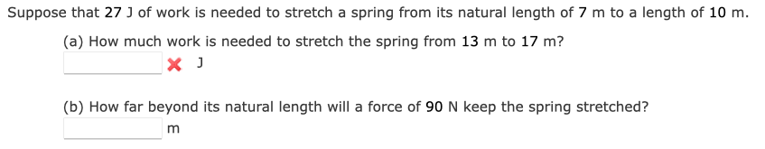 Solved Suppose that 27 J of work is needed to stretch a | Chegg.com