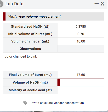Solved Trying to determine the Volume of NaOh (mL) AND | Chegg.com