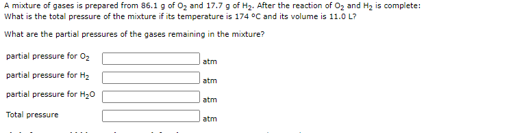 Solved A mixture of gases is prepared from 86.1 g of O2 and | Chegg.com