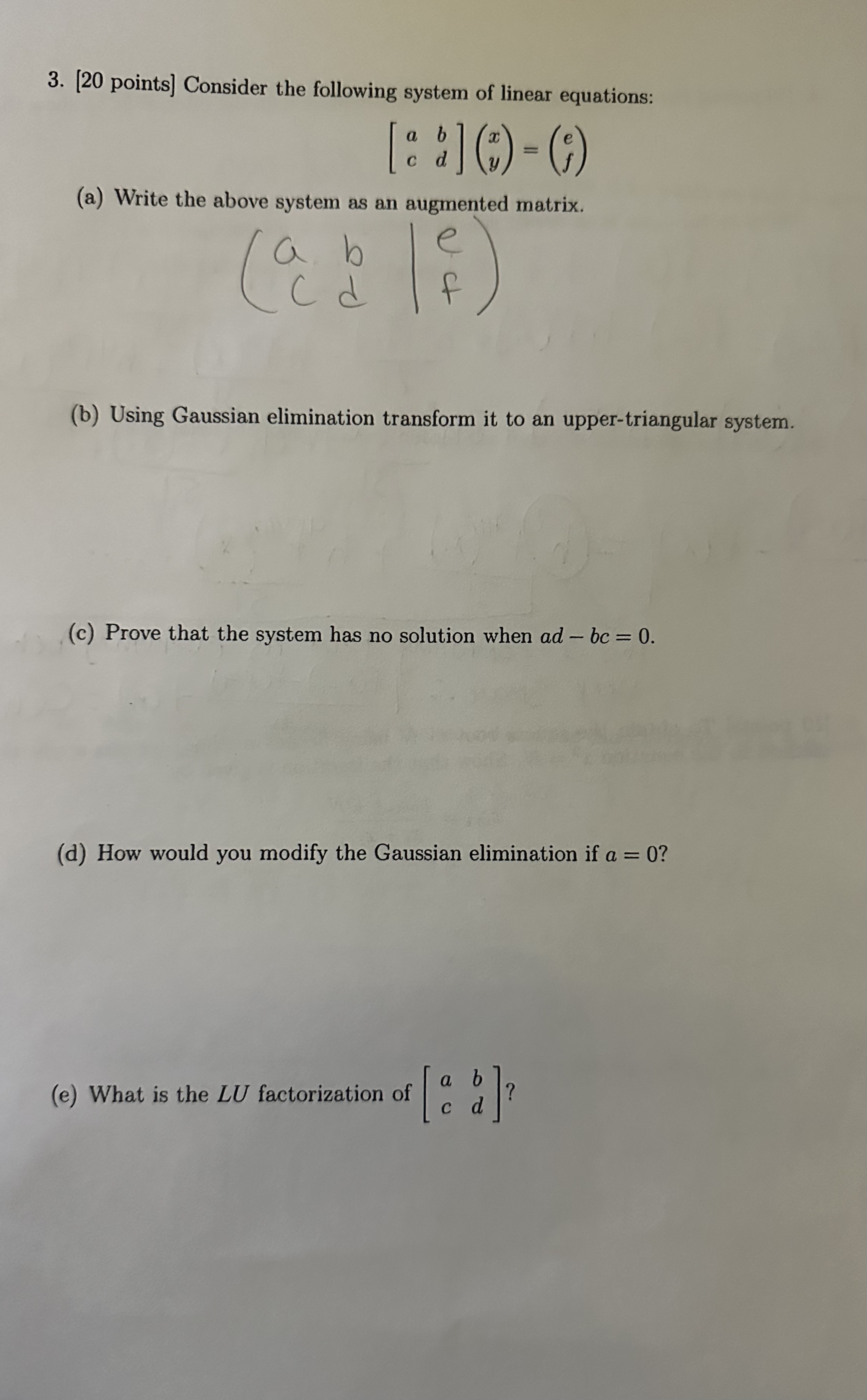 Solved 3. [20 points] Consider the following system of | Chegg.com