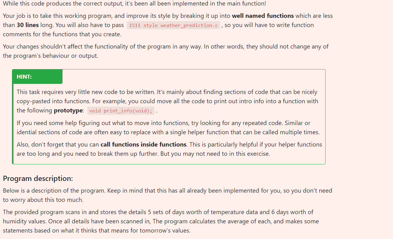 While this code produces the correct output, it's | Chegg.com