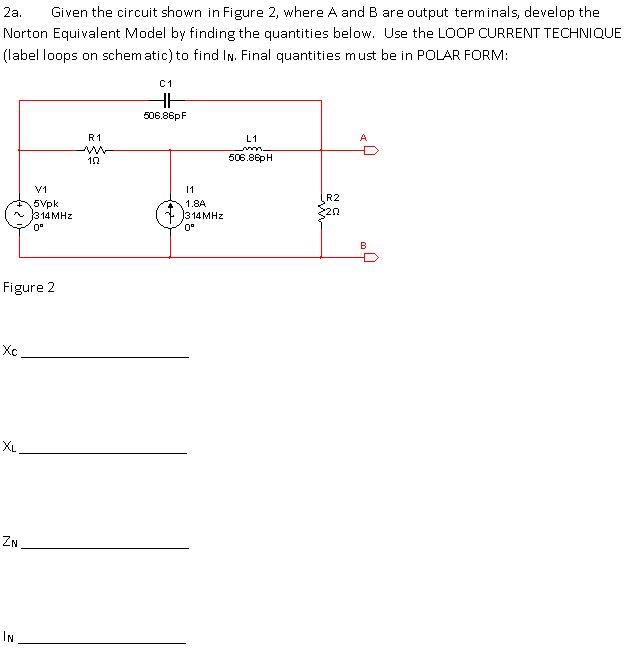 Solved 2a. Given the circuit shown in Figure 2 , where A and | Chegg.com