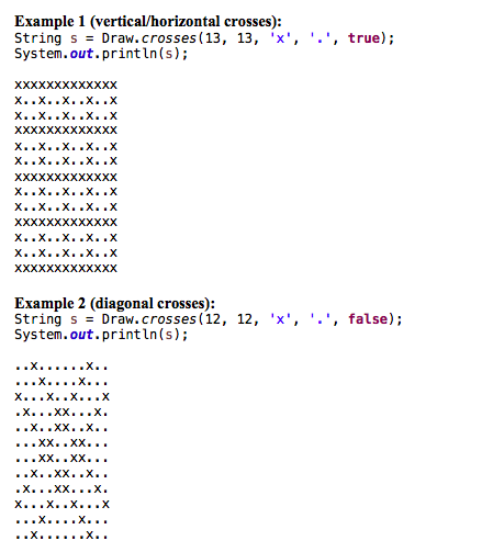 (c) (8 marks) Implement the method crosses such that | Chegg.com