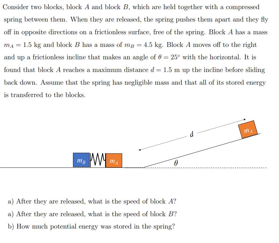 Solved Consider Two Blocks, Block A And Block B, Which Are | Chegg.com