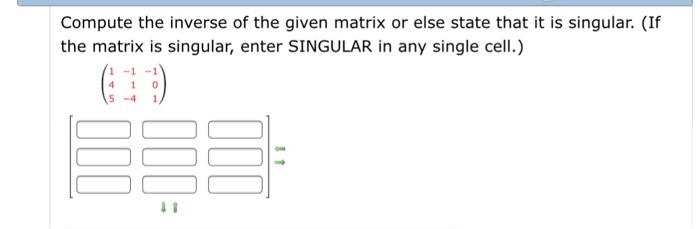 inverse of singular matrix