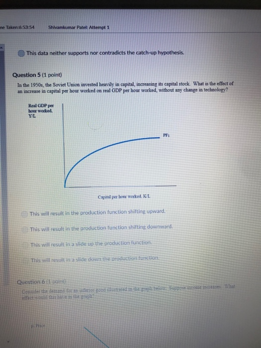 Solved Question 2 (1 point) Does the relationship between | Chegg.com