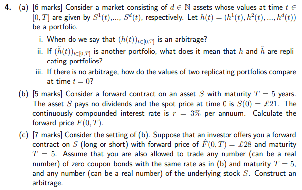 4 A 6 Marks Consider A Market Consisting Of D Chegg Com