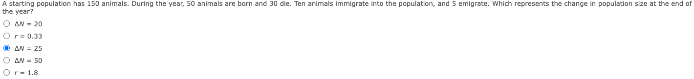 Solved A starting population has 150 animals. During the | Chegg.com