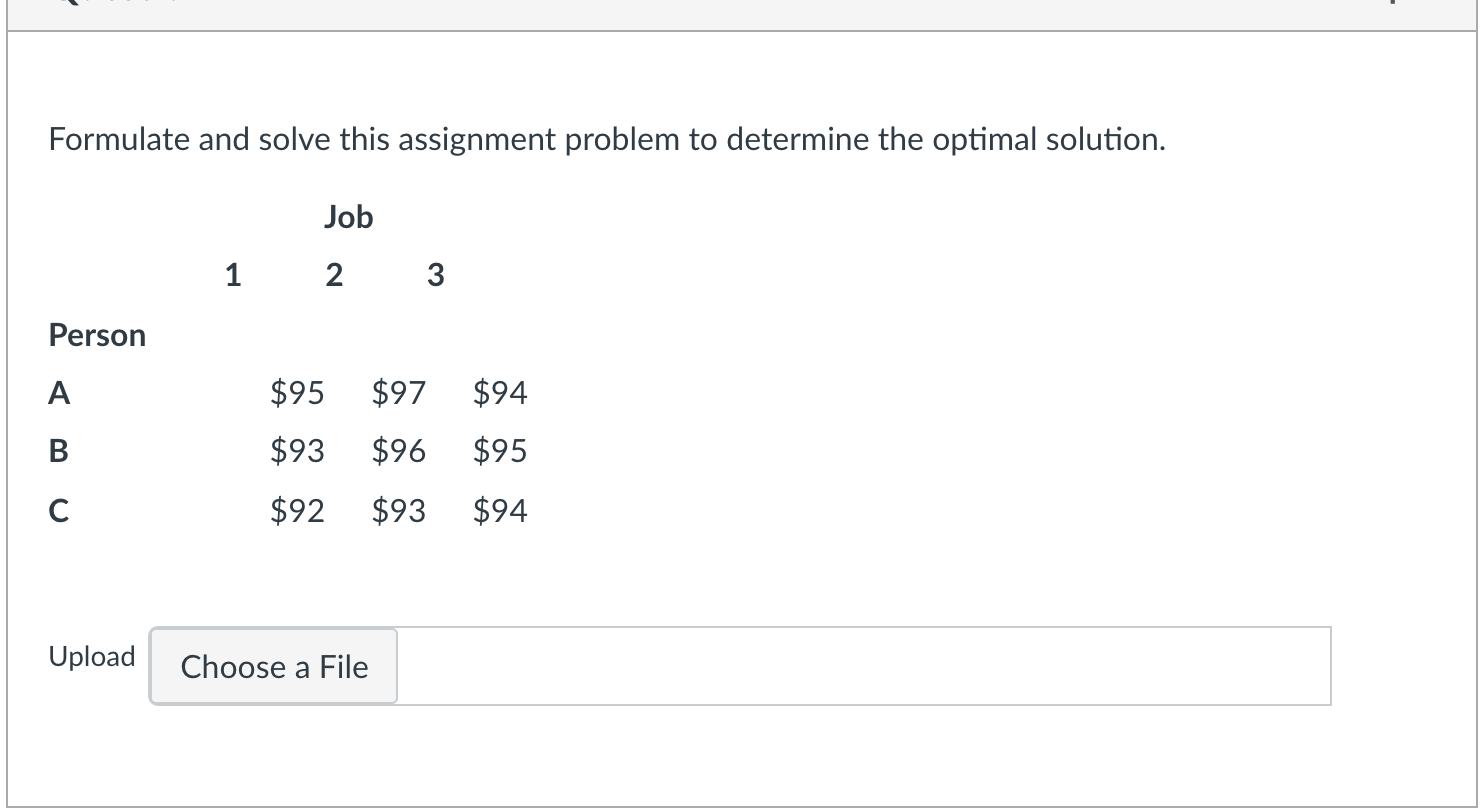 solve the assignment