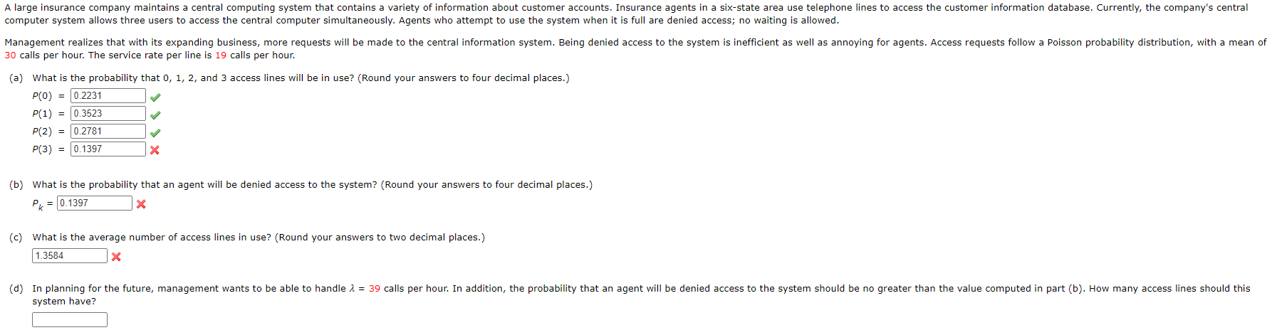 Solved computer system allows three users to access the | Chegg.com