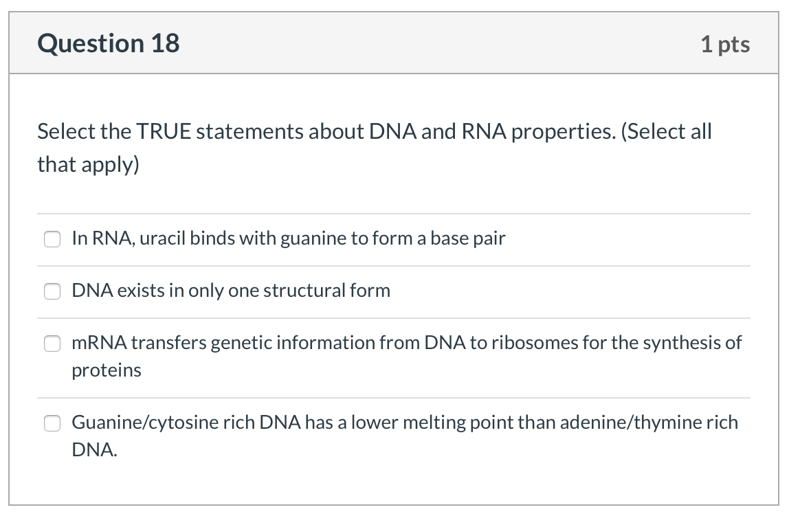 Solved Question 18 1 Pts Select The True Statements About | Chegg.com Solved Question 18 1 Pts Select The True Statements About | Chegg.com