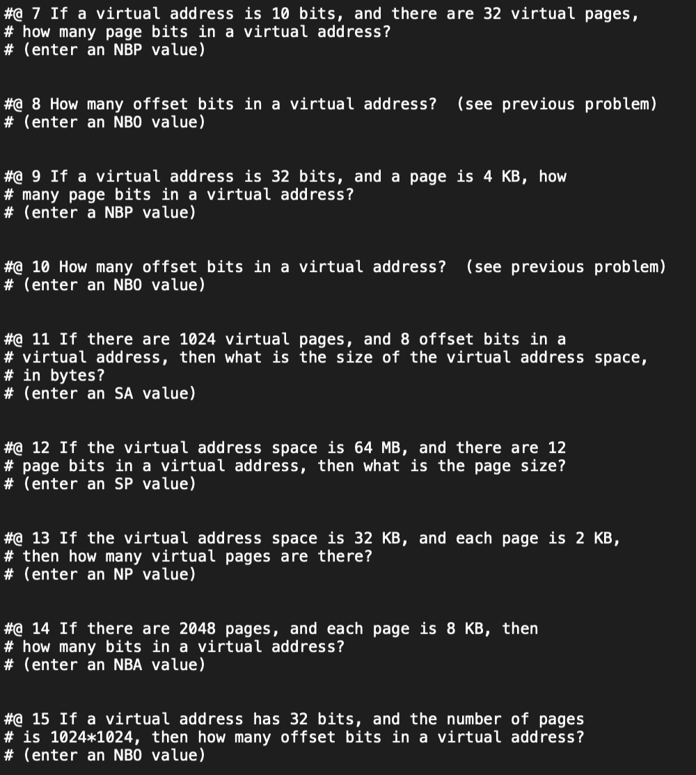 #@ 7 If a virtual address is 10 bits, and there are | Chegg.com