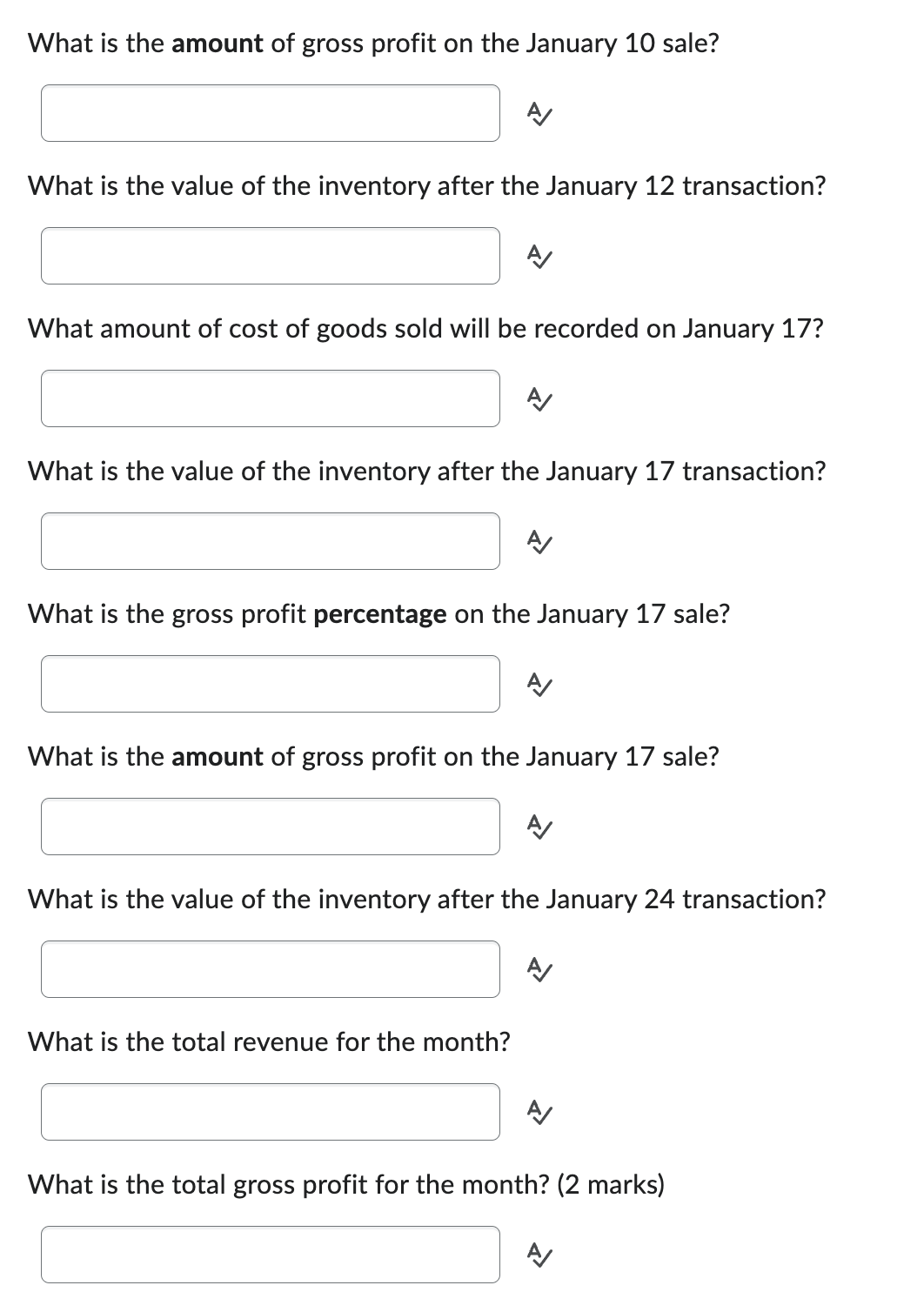 Solved In this section, all questions are worth 1 mark | Chegg.com
