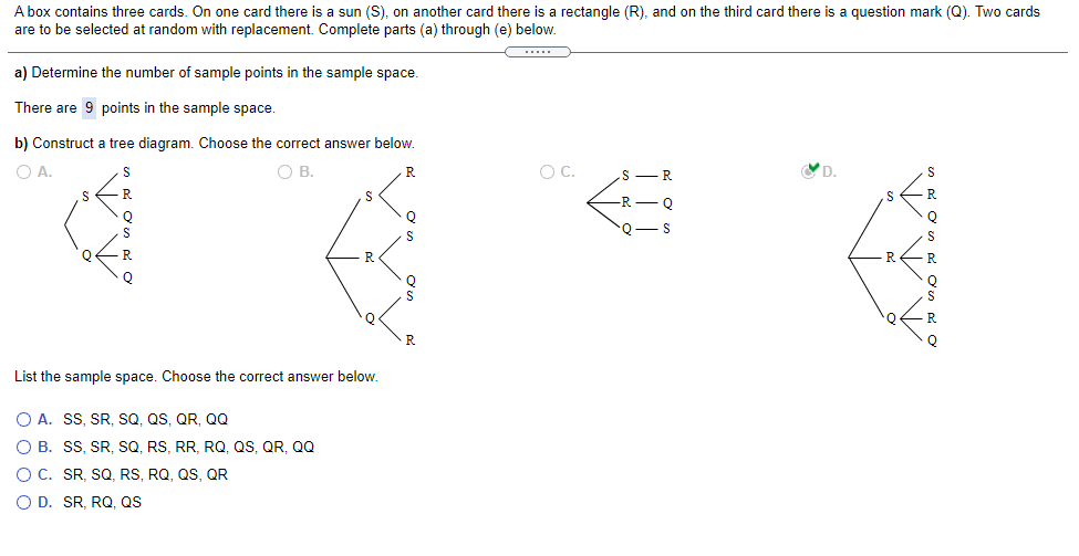 Solved A box contains three cards. On one card there is a