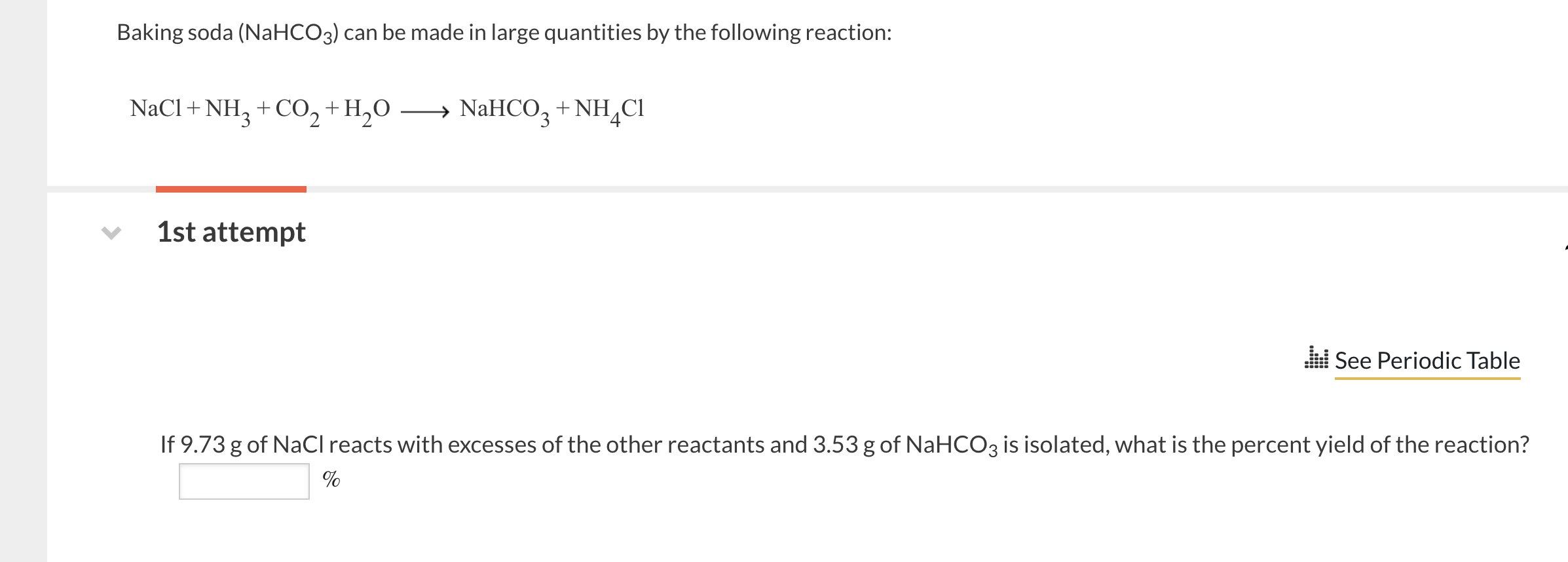 Solved Baking soda (NaHCO3) can be made in large quantities