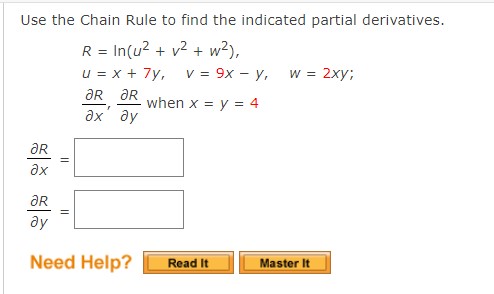 Solved Use the Chain Rule to find the indicated partial | Chegg.com
