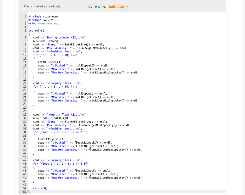 Solved Here are the instructions followed by the given code, | Chegg.com