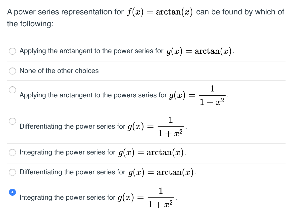 properties of arctan