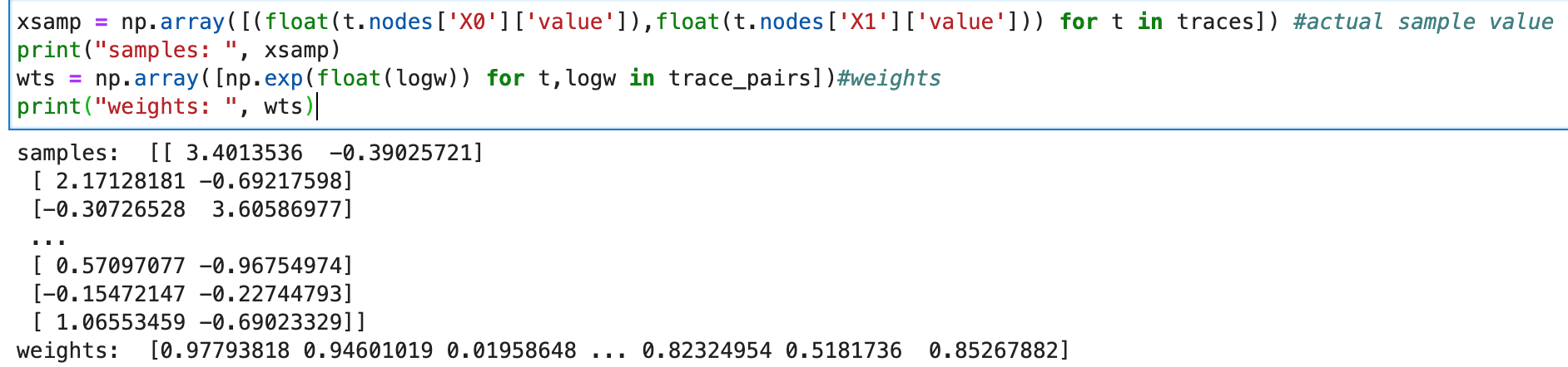 Solved I have the sample and weights, however, how can I | Chegg.com
