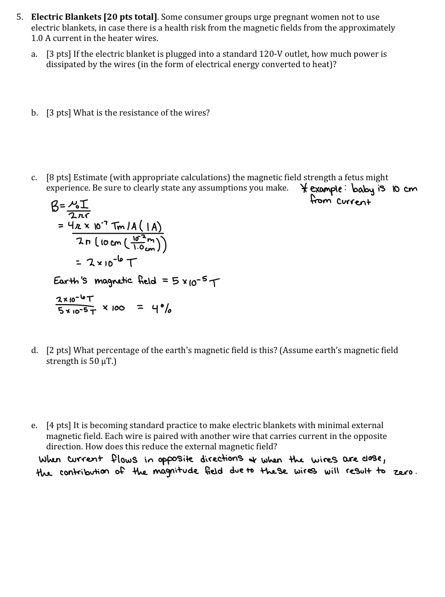 Solved 5. Electric Blankets 20 pts total . Some consumer Chegg