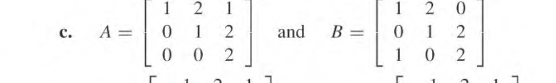 Solved Show that the following pairs of matrices are not | Chegg.com