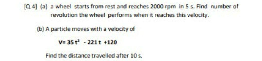 Solved [04] (a) a wheel starts from rest and reaches 2000 | Chegg.com