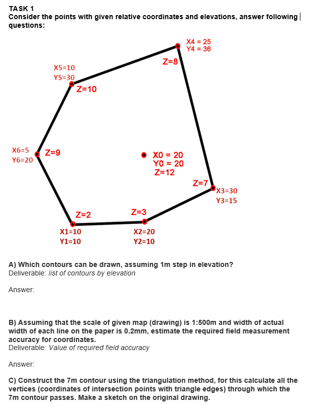 Solved TASK 1 Consider the points with given relative | Chegg.com