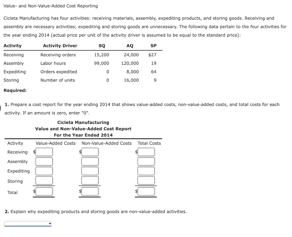 solved-value-and-non-value-added-cost-reporting-cicleta-chegg