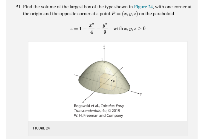 Solved 51. Find the volume of the largest box of the type | Chegg.com