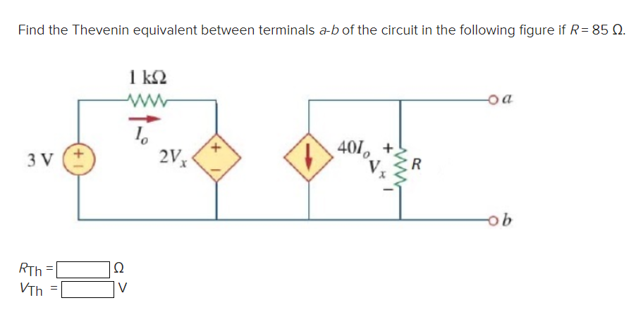 Solved Find The Thevenin Equivalent Between Terminals A-b Of | Chegg.com