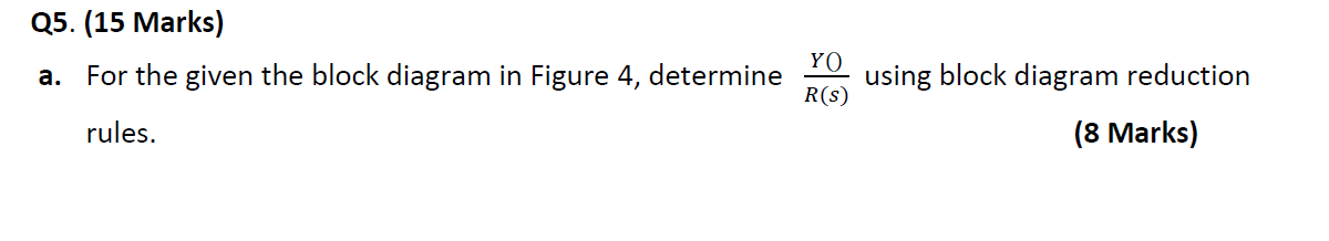 Solved Q5. (15 Marks) a. For the given the block diagram in | Chegg.com