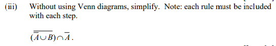 Solved (ii) Use 2 Venn Diagrams To Verify De Morgan's Law, | Chegg.com