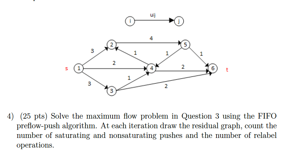 uij j 4 2 5 3 1 1 1 2 5 2 6 1 3 N 3 4) (25 pts) Solve | Chegg.com
