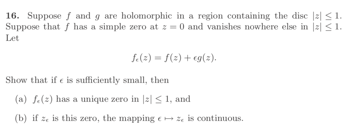 Solved 16 Suppose F And G Are Holomorphic In A Region