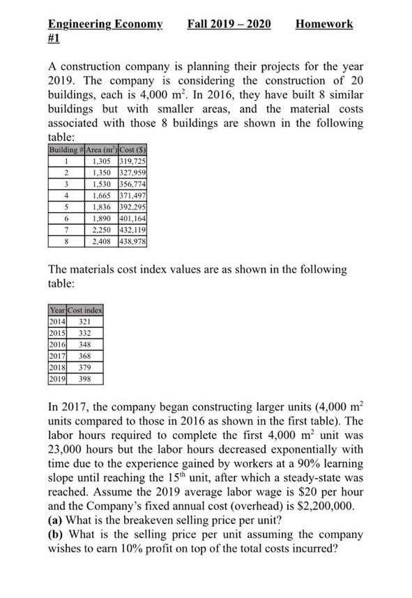 engineering economy homework help