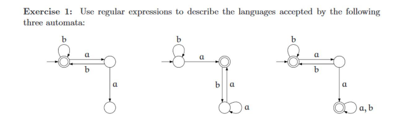 Solved Exercise 2) For Each Of The Following Languages | Chegg.com