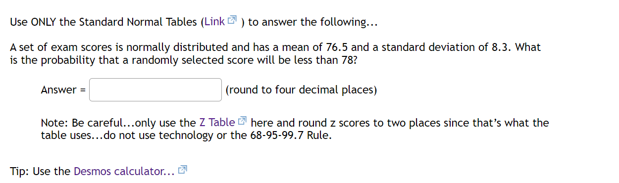 Solved For a standard normal distribution given P Z c