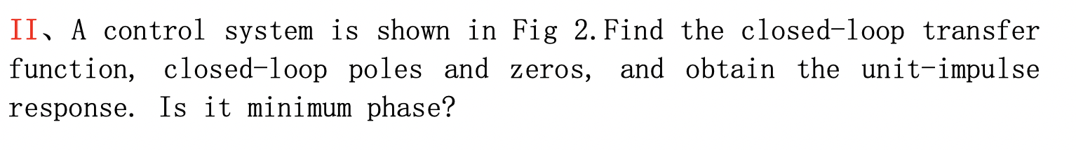 Solved R(S) 1 C(s) ي 25+1 Fig 2 II, A control system is | Chegg.com