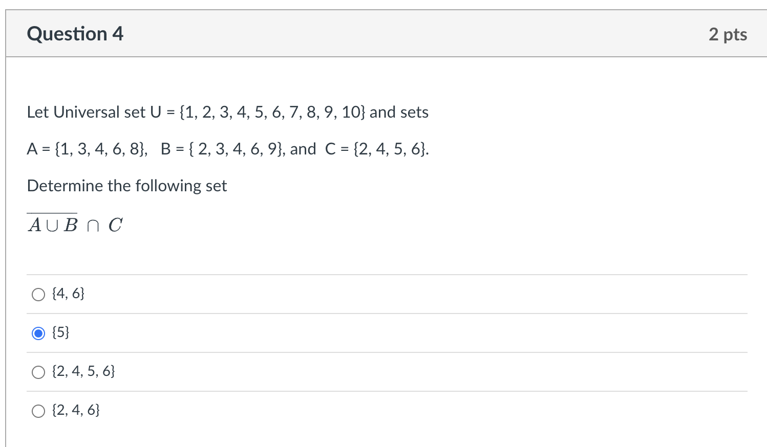 Solved Let Universal Set U={1,2,3,4,5,6,7,8,9,10} And Sets | Chegg.com