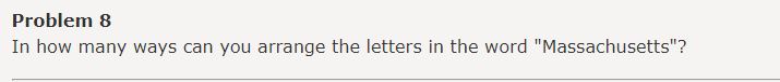 Solved Problem 8 In how many ways can you arrange the | Chegg.com