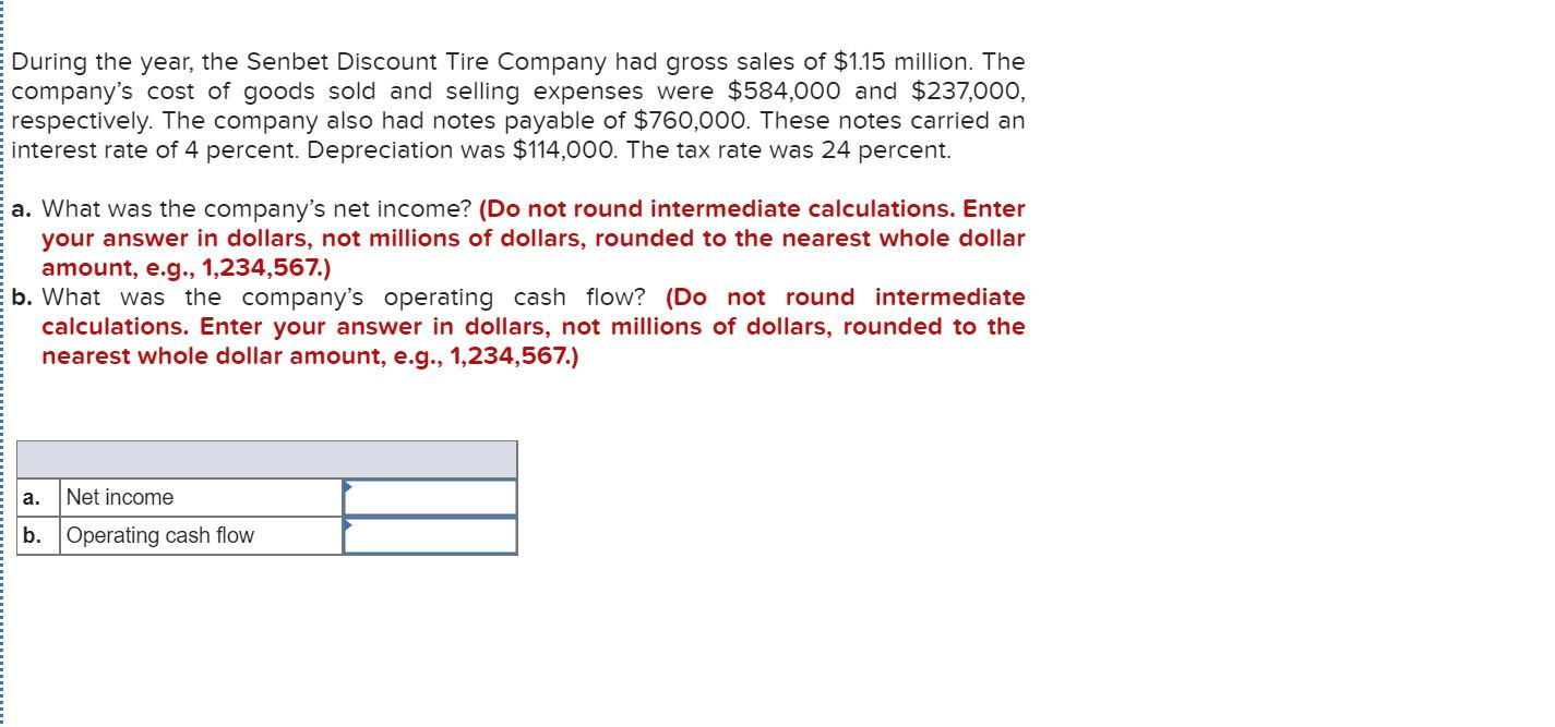 Solved During The Year The Senbet Discount Tire Company Chegg Com