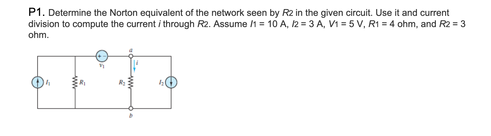 Solved P1. Determine the Norton equivalent of the network | Chegg.com