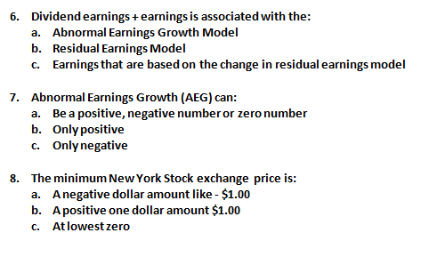 Solved 6. Dividend Earnings + Earnings Is Associated With | Chegg.com