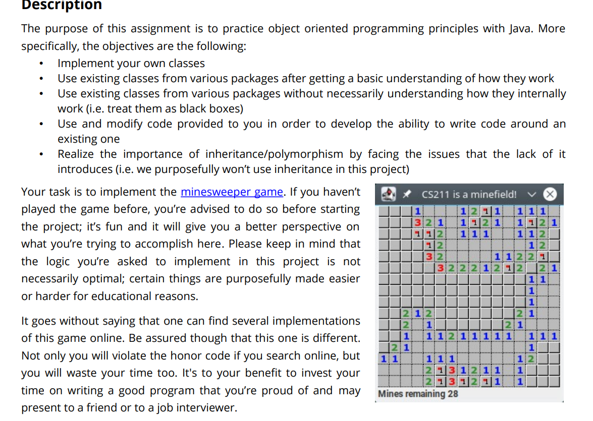 Guidelines Honor Code: The Project Is Individual Work | Chegg.com