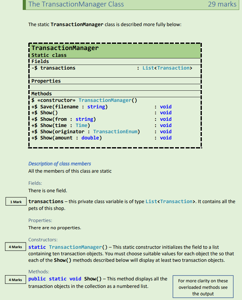 Solved Programming ∥− Transactions Management System A | Chegg.com