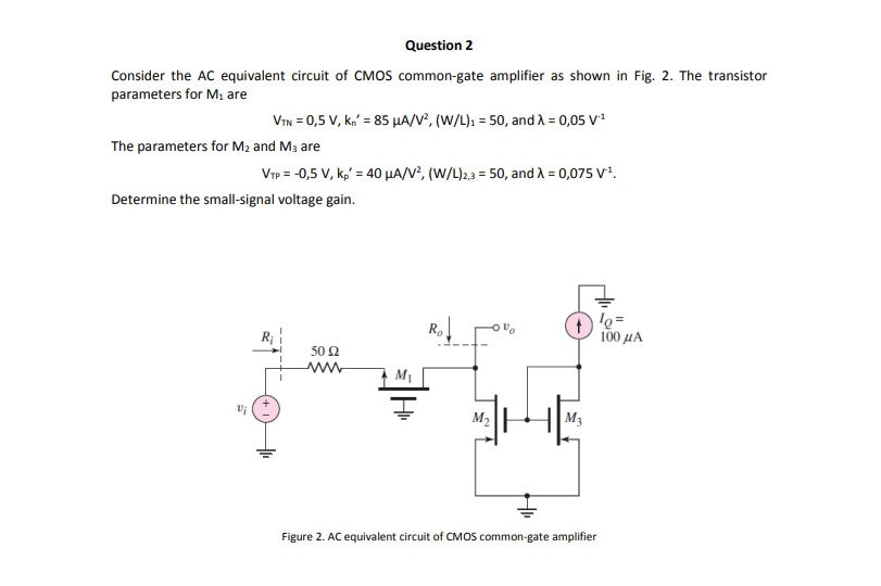 Solved Question 2 Consider The Ac Equivalent Circuit Of C Chegg Com