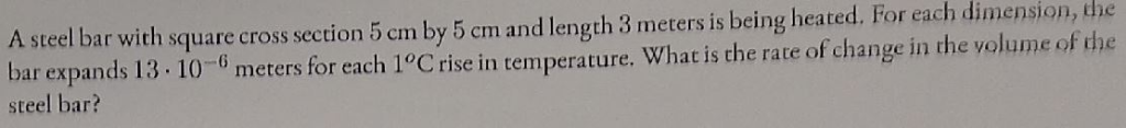 Solved A steel bar with square cross section 5 cm by 5 cm | Chegg.com