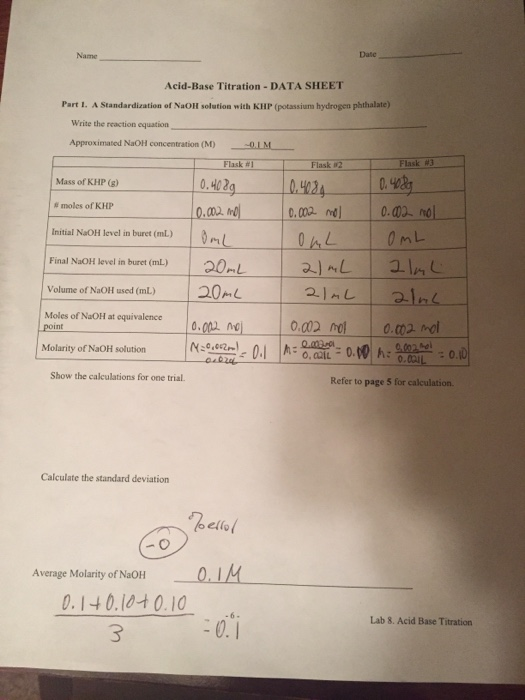 Acid Base Titration Lab Report Answers Stephanie Mack vrogue.co