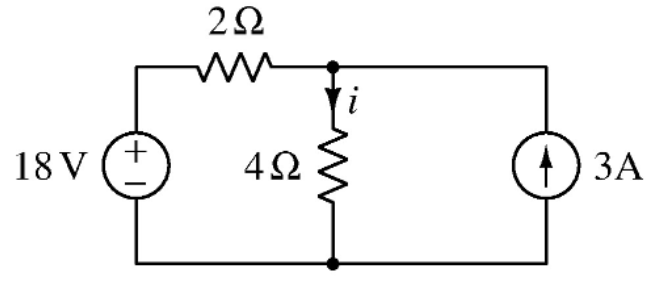 Solved 2Ω - + 18V 4Ω T) ЗА | Chegg.com