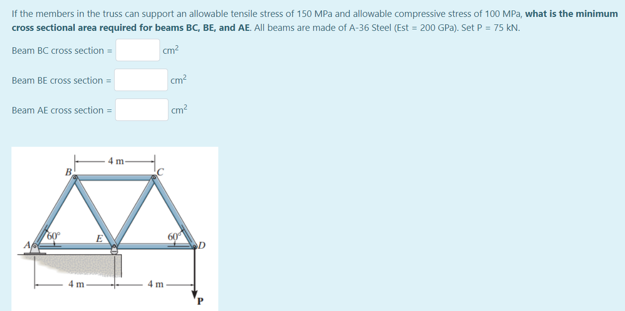 Solved If The Members In The Truss Can Support An Allowable 